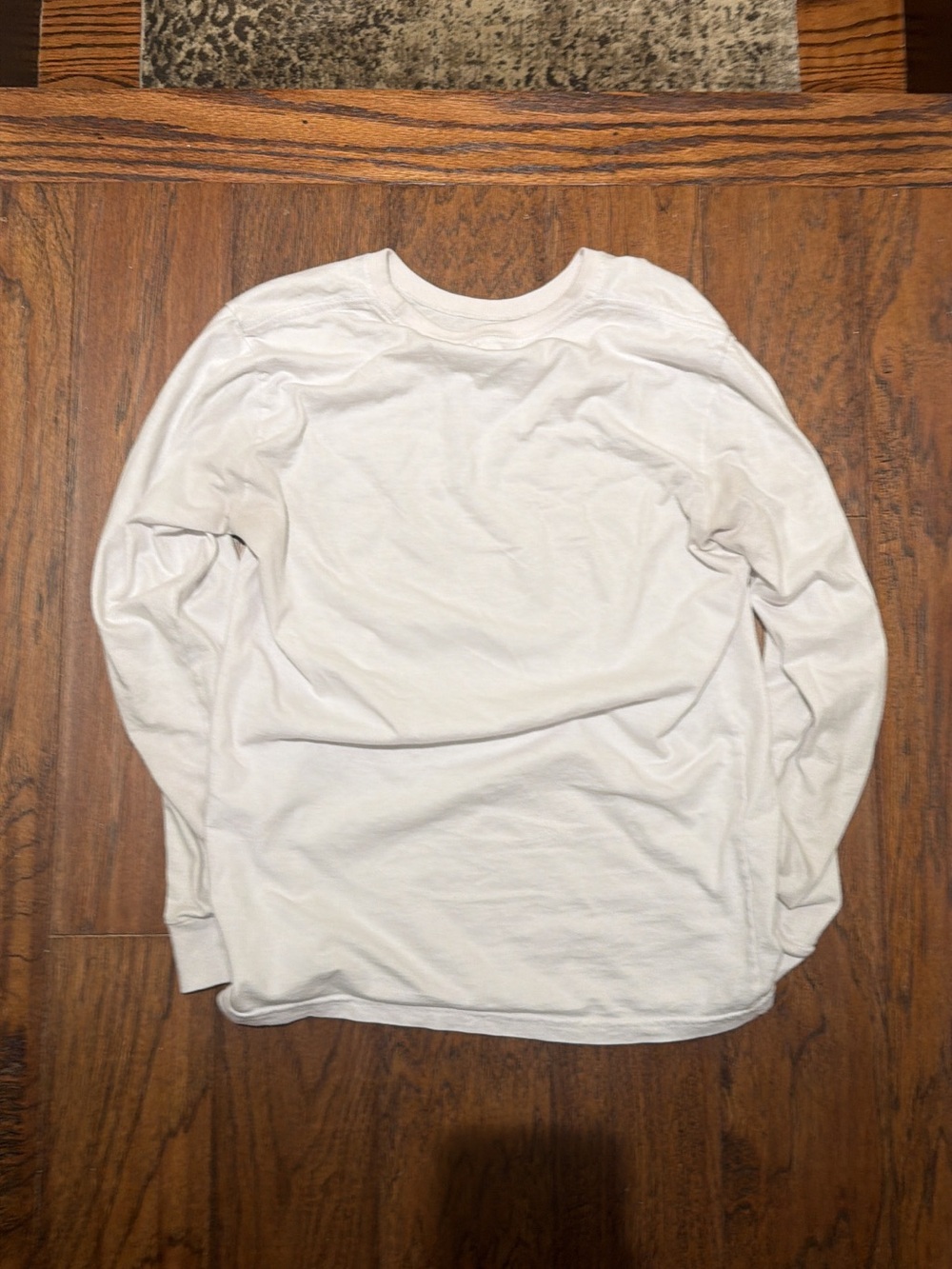 Men's Long-Sleeve Crewneck Shirt in White